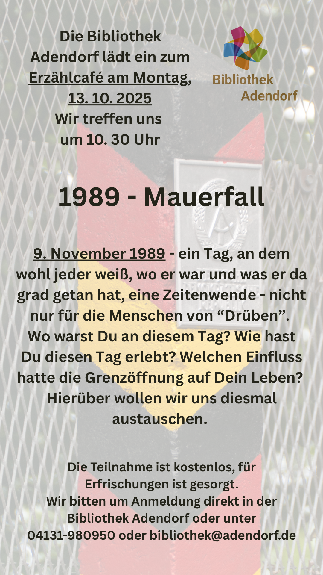 Mauerfall Erzählcafé
